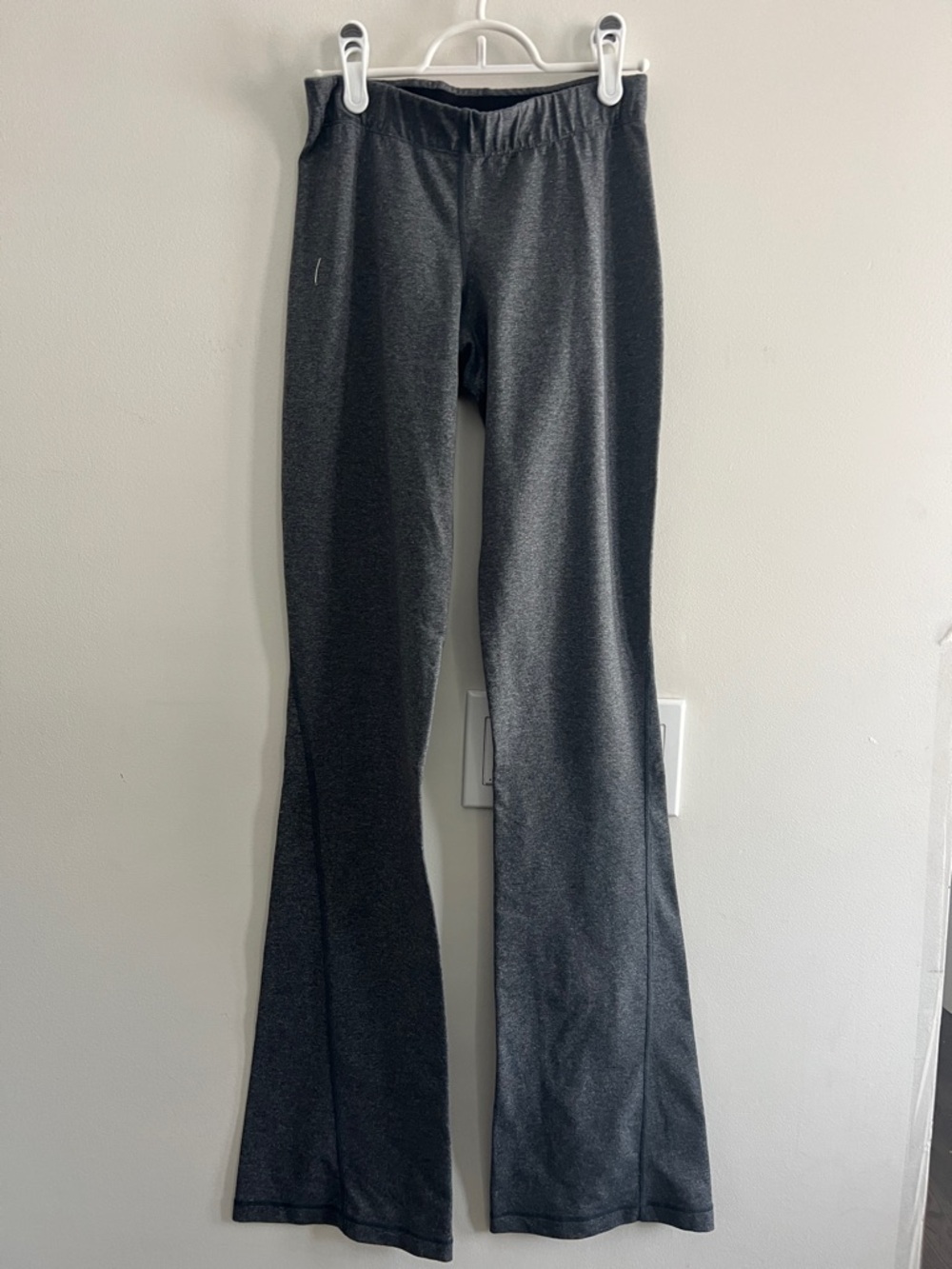 Lululemon Flared Leggings in grey.